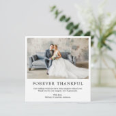 Modern minimalistisch eenvoudig voor altijd dankba bedankkaart (Staand voorkant)