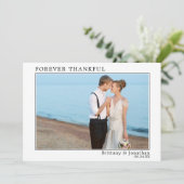 Modern minimalistisch eenvoudig voor altijd dankzi bedankkaart (Staand voorkant)