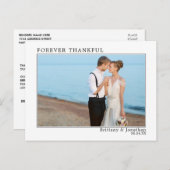 Modern minimalistisch eenvoudig voor altijd dankzi briefkaart (Voorkant / Achterkant)