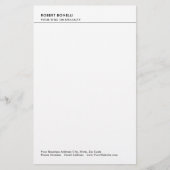 Modern Minimalistisch Eenvoudig Zakelijk  Briefpapier (Voorkant)