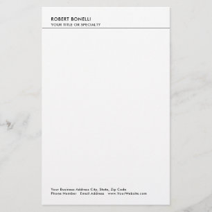 Modern Minimalistisch Eenvoudig Zakelijk Briefpapier