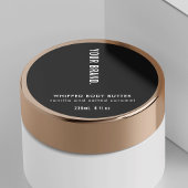 Modern minimalistisch eenvoudig zwart potje produc ronde sticker