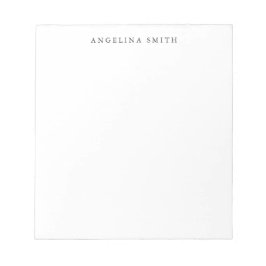 Modern minimalistisch eenvoudig zwart wit notitieblok