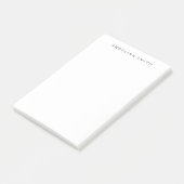 Modern minimalistisch eenvoudig zwart wit post-it® notes (Schuin)