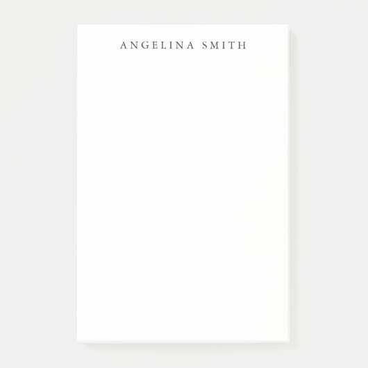 Modern minimalistisch eenvoudig zwart wit post-it® notes (Voorkant)