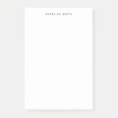 Modern minimalistisch eenvoudig zwart wit post-it® notes (Voorkant)