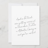 Modern Minimalistisch Eenvoudig Zwart Wit Save The Kaart (Voorkant)