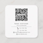 Modern minimalistisch Eenvoudige QR-code persoonli Vierkante Visitekaartje (Voorkant)