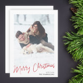 Modern minimalistisch | Eenvoudige stijlvolle kers Feestdagenkaart