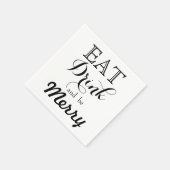 Modern Minimalistisch Eet Drink en ben getrouwd Servetten (Hoek)