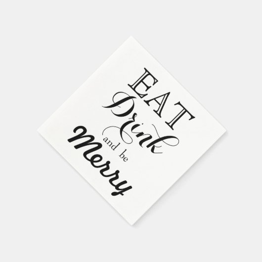 Modern Minimalistisch Eet Drink en ben getrouwd Servetten (Hoek)