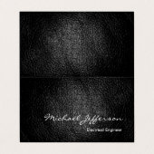 Modern minimalistisch effen zwart grijs visitekaartje (Buitenkant ongevouwen)