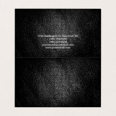 Modern minimalistisch effen zwart grijs visitekaartje (Binnenkant ongevouwen)