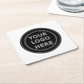 Modern, Minimalistisch, Elegant & aanpasbaar Papie Kartonnen Onderzetters (Schuin)