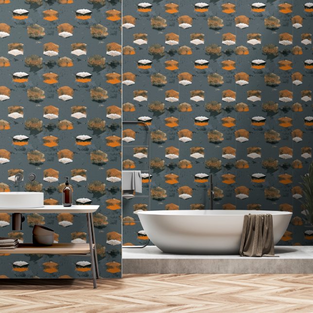 Modern minimalistisch elegant behang (Badkamer)