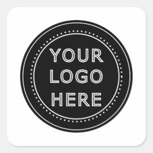 Modern, minimalistisch, elegant & bewerkbaar papie vierkante sticker