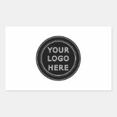 Modern, Minimalistisch, Elegant & bewerkbare Stick Rechthoekige Sticker (Voorkant)