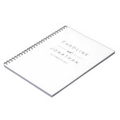 Modern minimalistisch Elegant Custom Wedding White Notitieboek (Linkerzijde)