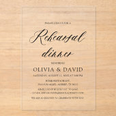 Modern minimalistisch elegant eenvoudig repetitied acryl uitnodigingen (Voorkant)