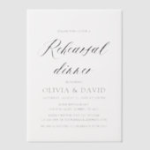 Modern minimalistisch elegant eenvoudig repetitied vellum uitnodigingen (Voorkant)