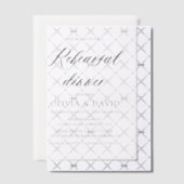 Modern minimalistisch elegant eenvoudig repetitied vellum uitnodigingen (Offset (Uitnodiging))