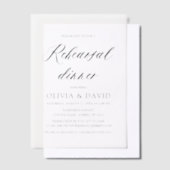 Modern minimalistisch elegant eenvoudig repetitied vellum uitnodigingen (Offset)