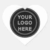 Modern, minimalistisch, elegant en hart sticker (Voorkant)