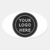 Modern, minimalistisch, elegant en ovale sticker (Voorkant)