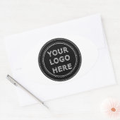 Modern, minimalistisch, elegant en ovale sticker (Envelop)