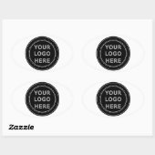 Modern, minimalistisch, elegant en ovale sticker (Vel)