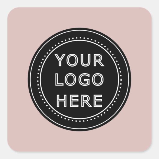Modern, minimalistisch, elegant en vierkante sticker (Voorkant)