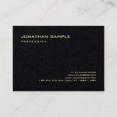 Modern minimalistisch elegant Gold Text Premium Bl Visitekaartje (Achterkant)