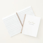 Modern Minimalistisch & Elegant Goud Script Monogr Notitieboek (Binnen)
