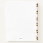 Modern Minimalistisch & Elegant Goud Script Monogr Notitieboek (Achterkant)