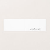 Modern minimalistisch elegant handgeschreven scrip visitekaartje (Buitenkant ongevouwen)