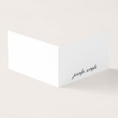 Modern minimalistisch elegant handgeschreven scrip visitekaartje (Buitenkant)