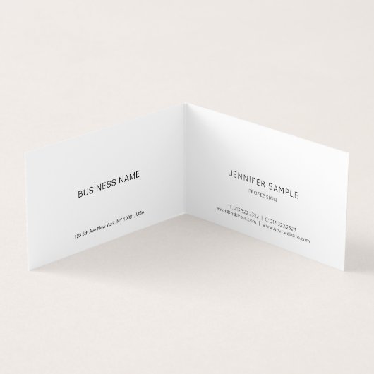 Modern minimalistisch elegant handgeschreven scrip visitekaartje (Binnen)