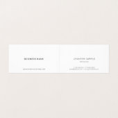 Modern minimalistisch elegant handgeschreven scrip visitekaartje (Binnenkant ongevouwen)