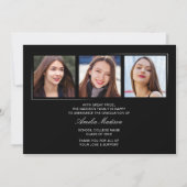 Modern minimalistisch elegant inktscript 4 Foto Af Aankondiging (Achterkant)