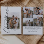 Modern minimalistisch elegant kerstscript feestdagenkaart