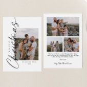 Modern minimalistisch elegant kerstscript feestdagenkaart