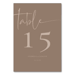 Modern minimalistisch elegant klassiek tafelnummer