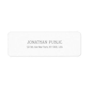 Modern minimalistisch elegant laagvlakin zwart wit etiket