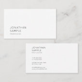 Modern minimalistisch elegant ontwerp Eenvoudig ee Visitekaartje (Voorkant / Achterkant)