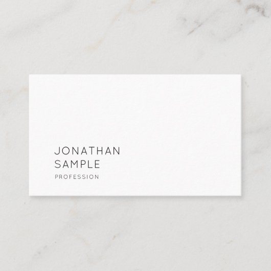 Modern minimalistisch elegant ontwerp Eenvoudig ee Visitekaartje (Voorkant)