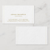 Modern minimalistisch elegant Plain Premium Luxury Visitekaartje (Voorkant / Achterkant)