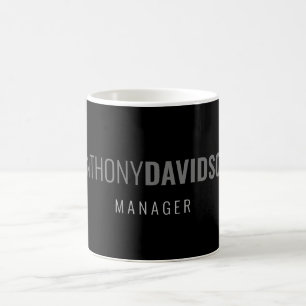 Modern minimalistisch elegant Professional zwart Koffiemok