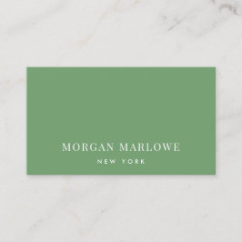Modern minimalistisch elegant professioneel groen visitekaartje