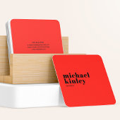 Modern minimalistisch elegant professioneel netwer vierkante visitekaartje