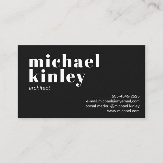 Modern minimalistisch elegant professioneel netwer visitekaartje (Voorkant)